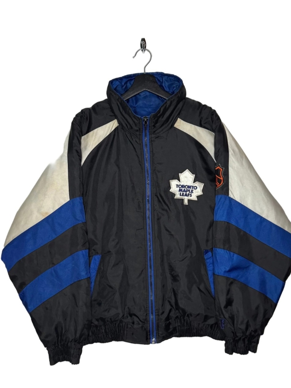 Black & Blue Men's Hockey Bomber Jacket